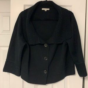 Black button down cardigan by CABI.